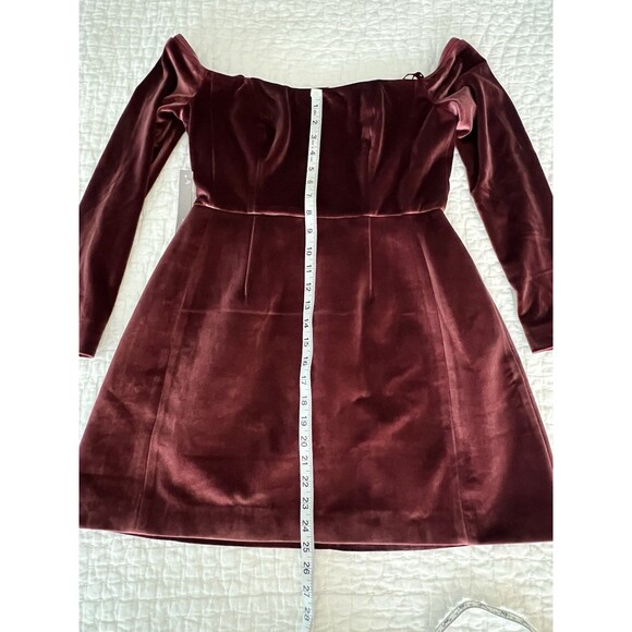 NWT Anthropologie Hutch Long Sleeve Square Neck Velvet Mini Dress Size 2 - Picture 10 of 10